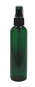 Green Plastic PET Bottle with Black Spray Atomizer Top