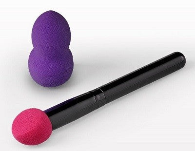 TBC Pink Makeup Blending Applicator & Mini Purple Sponge Set