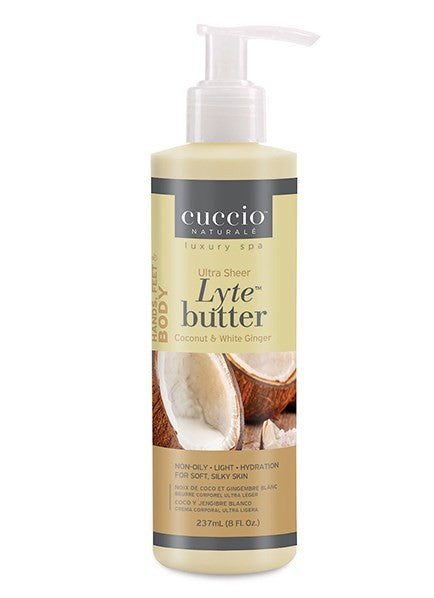 Cuccio Naturale Lyte Ultra Sheer Body Butter, Various Scents, 8 oz