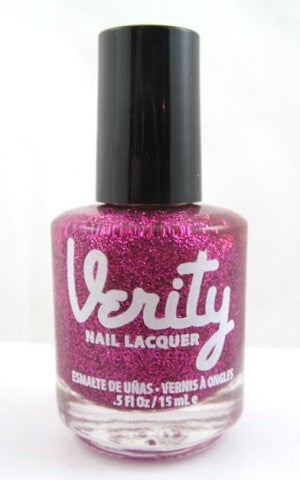 Verity Nail Lacquer, Fuchsia Glitter G09