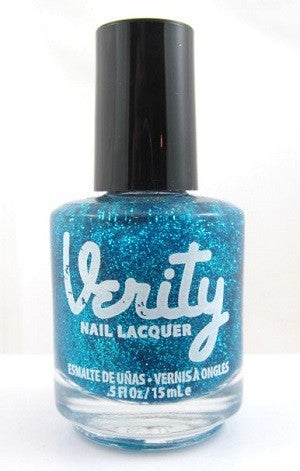 Verity Nail Lacquer, Sky Blue Glitter G05