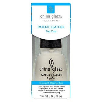 China Glaze Patent Leather Top Coat, .50 oz.